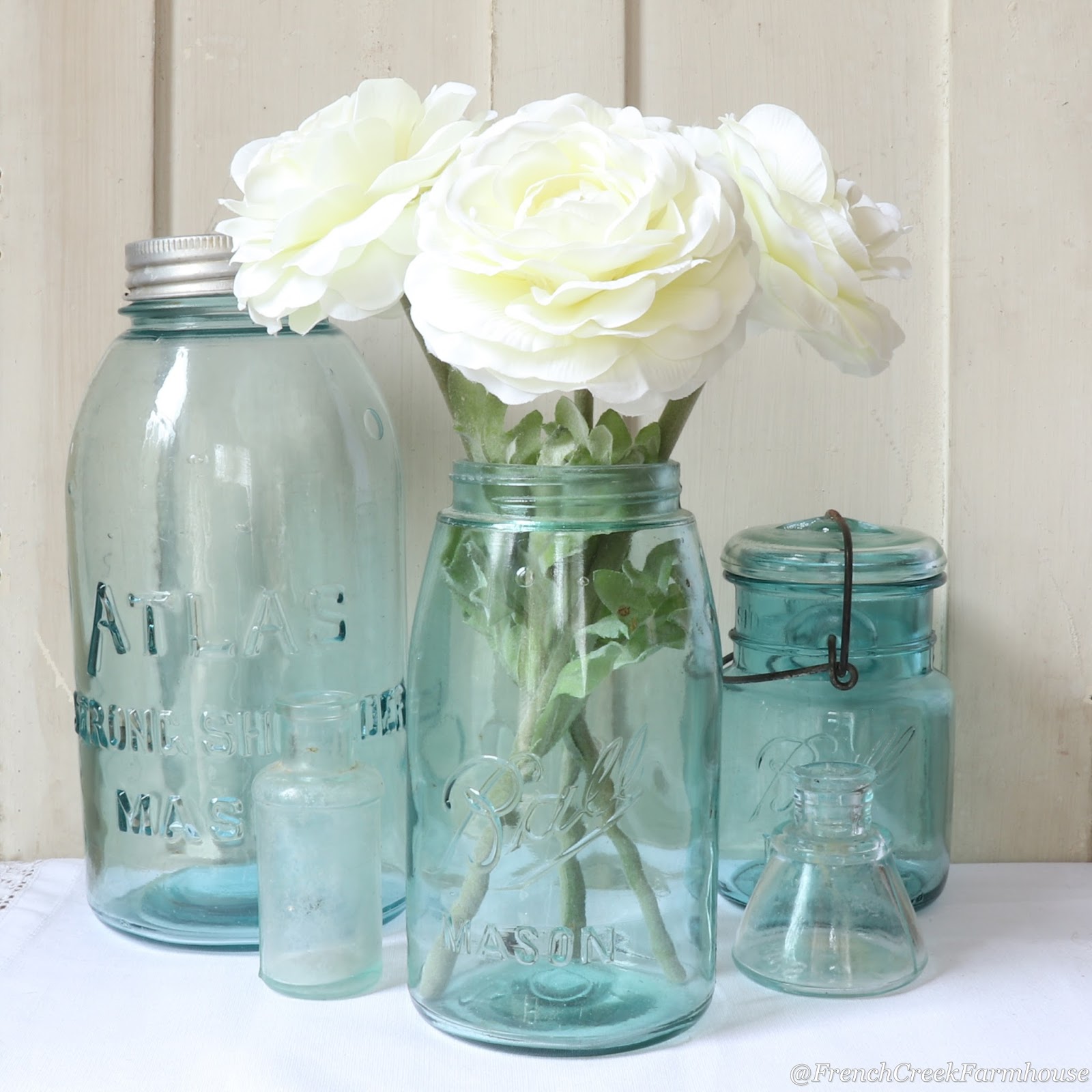 Blue Ideal Mason Jar With Glass Lid, Ball Ideal Wire Side Mason Jar, Ball  Ideal Wire Side Canning Jars, Cornflower Blue Mason Jar 