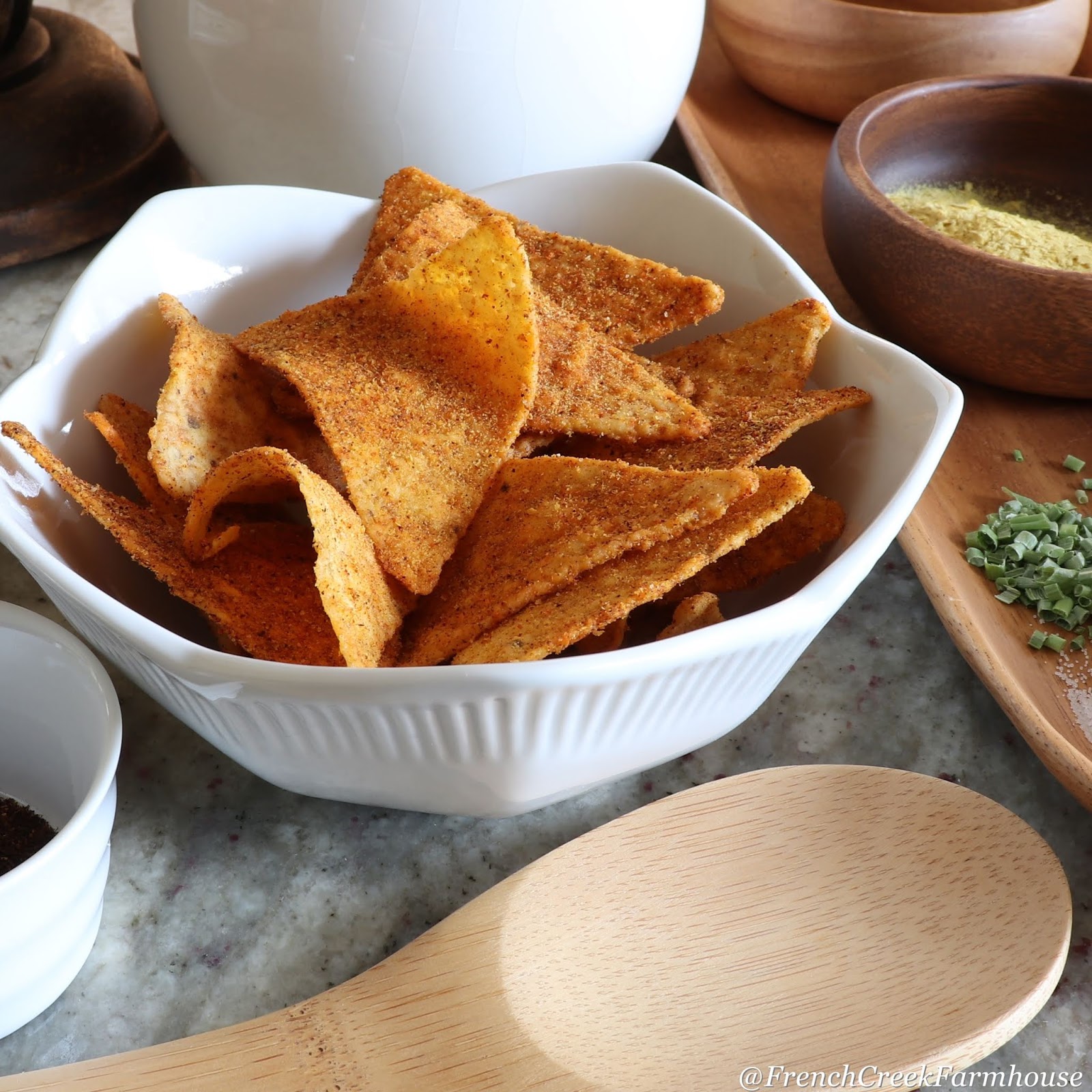 Nacho Cheese Flavored Chips (Gluten-free + Vegan)