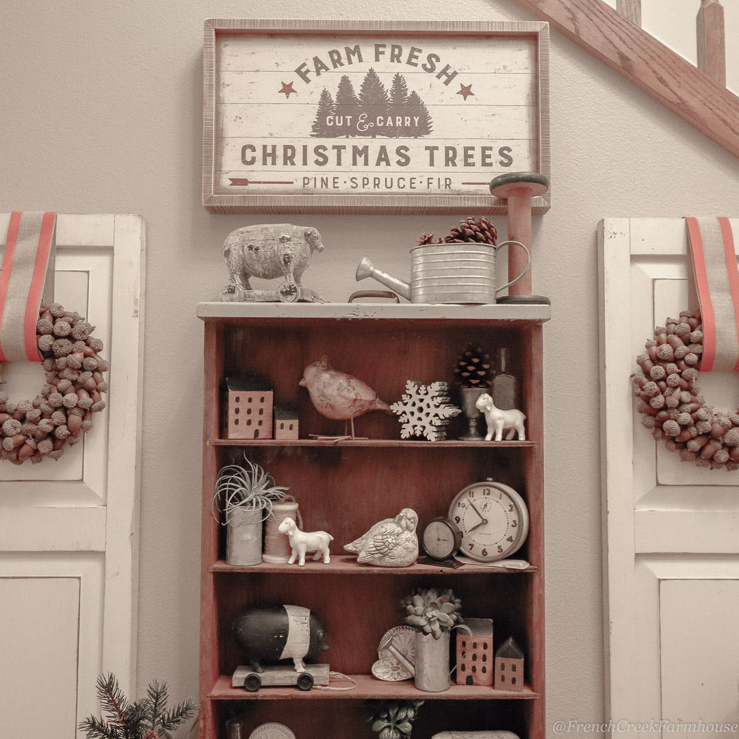 Tree Lot Themed Christmas Foyer