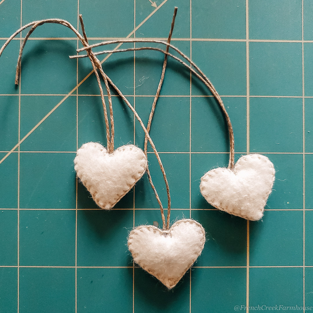 Felt Hearts Bright Red - Perfect For Your Home Decor DIY Project