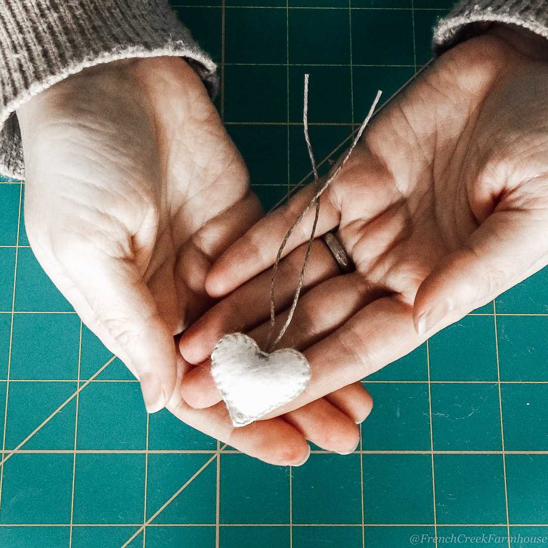 DIY Felt Heart Ornaments! 