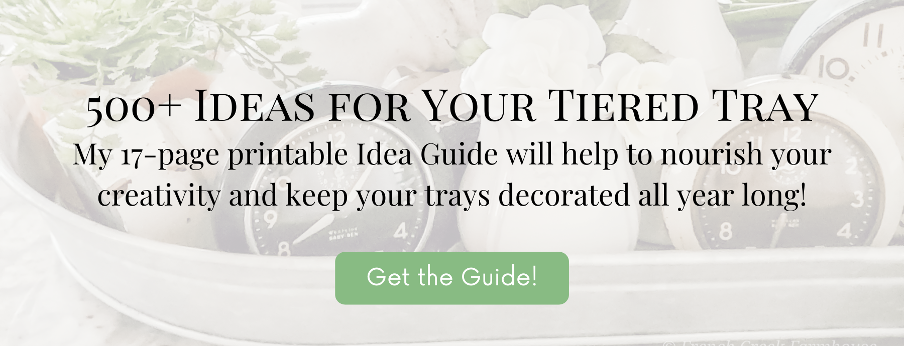 This 17-page printable guide will give you loads of ideas for decorating your tiered tray all year long