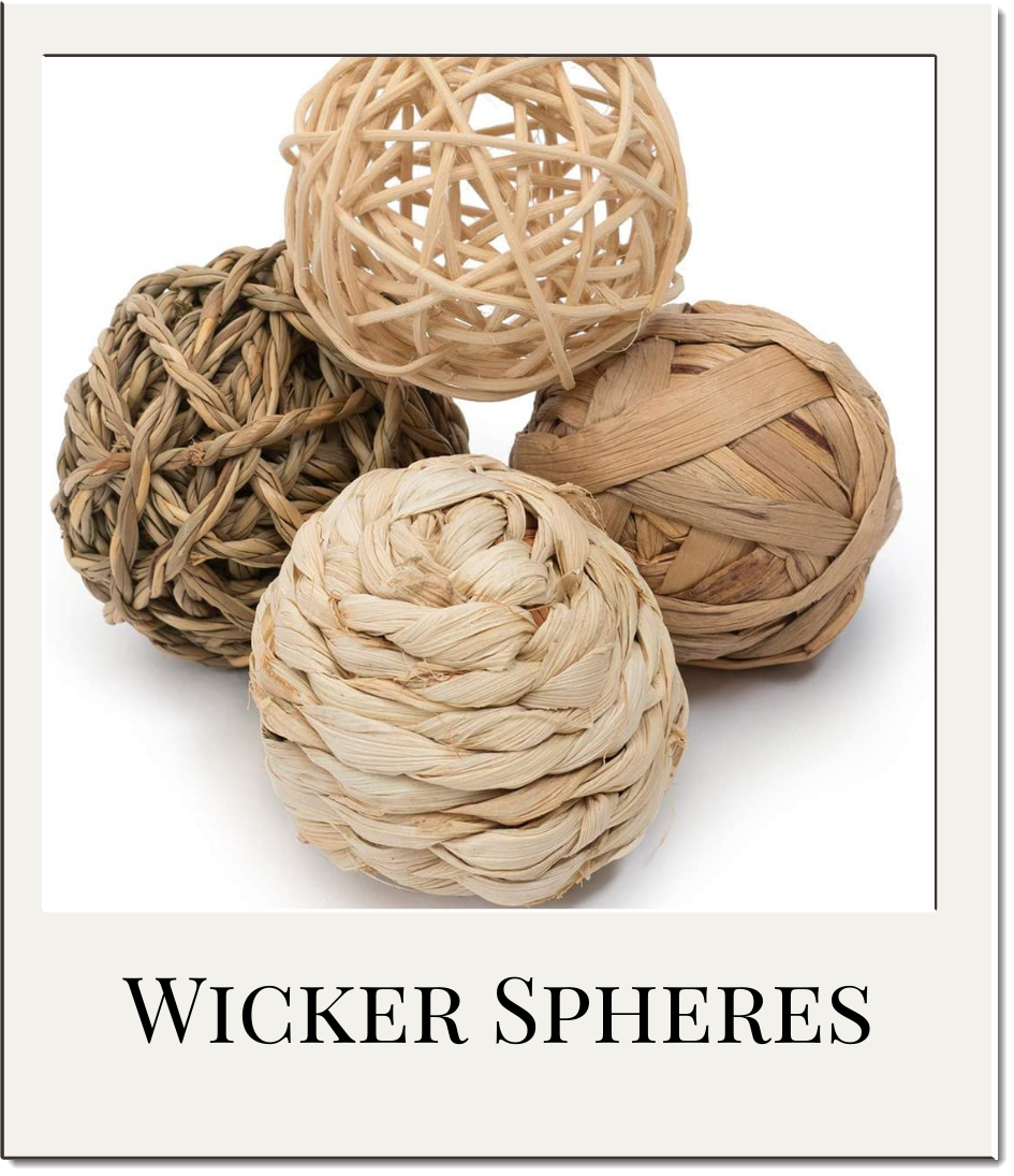 Wicker Balls Decor