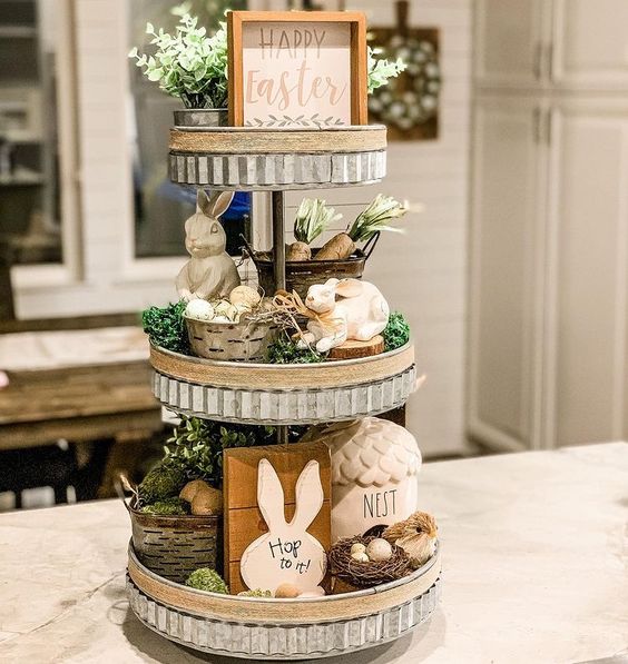 Easter Tiered Tray Ideas