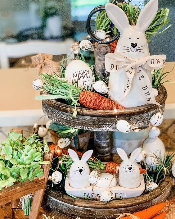 Easter Tiered Tray Ideas