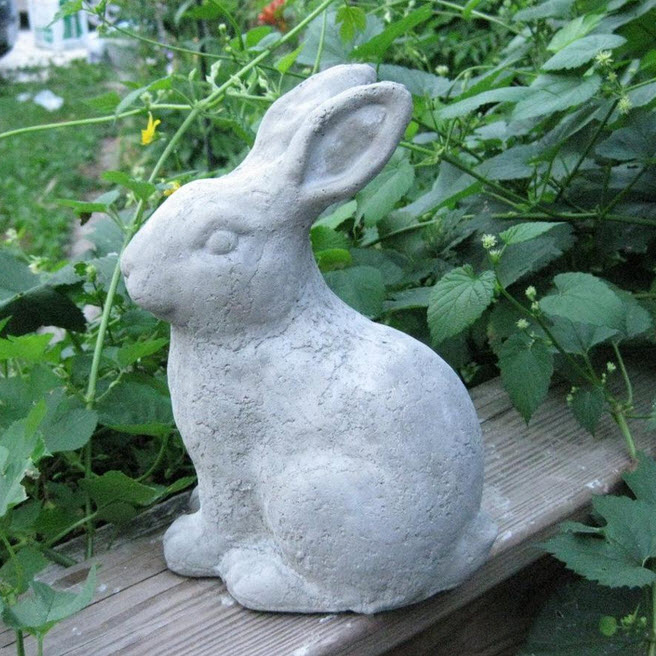 Concrete Bunny Statue