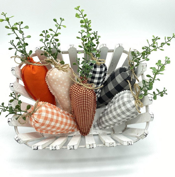 Farmhouse Style Fabric Carrots