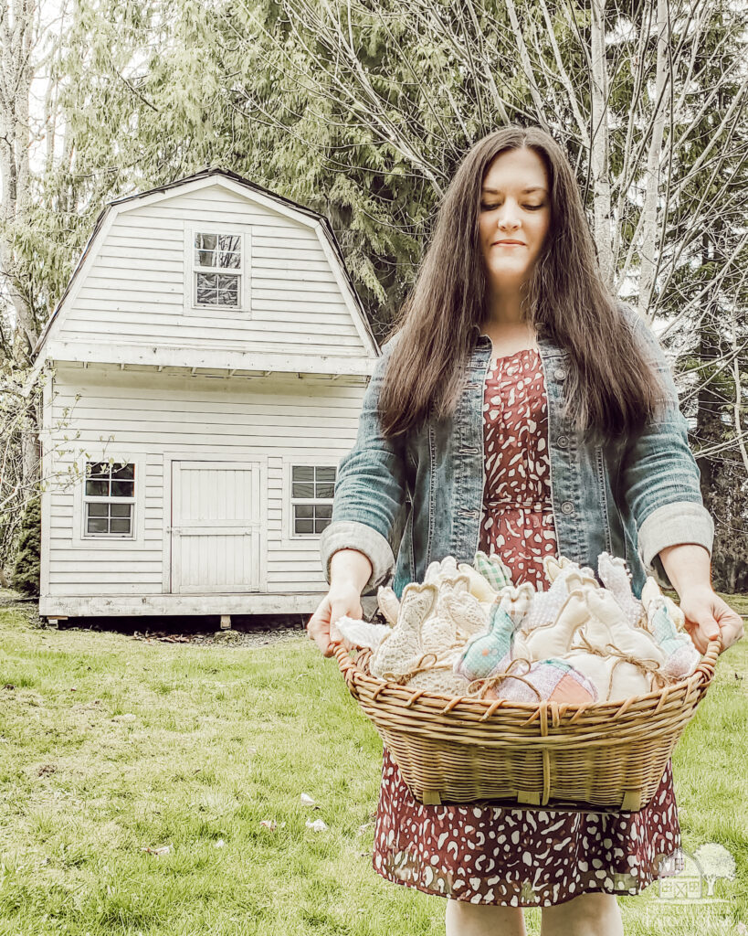 Make a basket full of fabric bunnies this Easter!