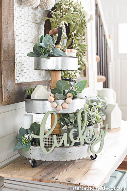 St. Patrick's Day Tiered Tray Ideas | French Creek Farmhouse