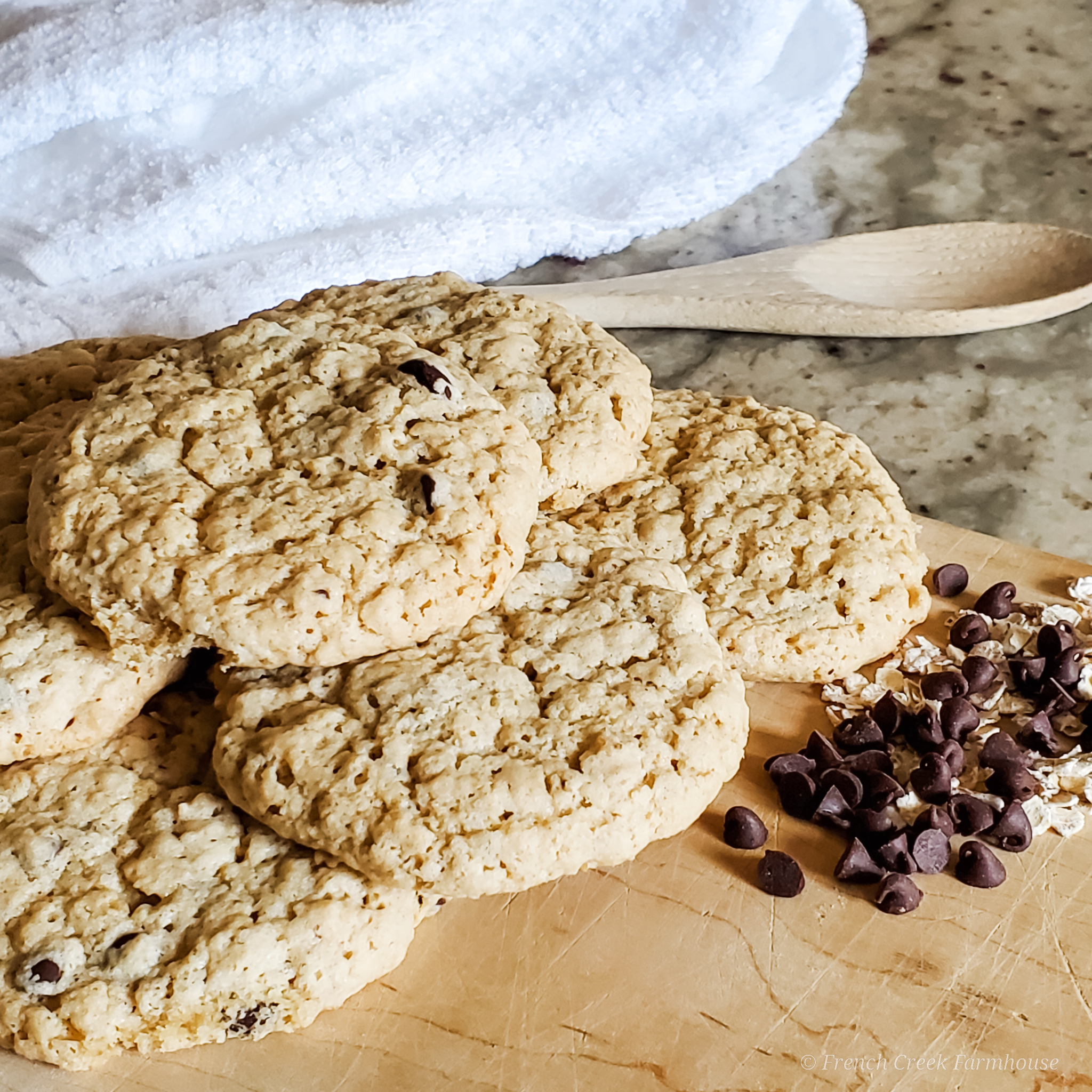 Stack of Fresh Baked Cookies with Chocolate Chips