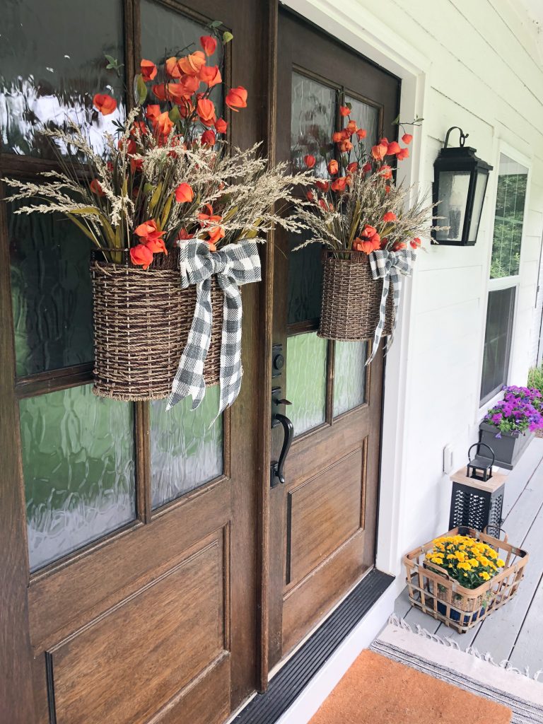 Natural Wood Farmhouse Front Door