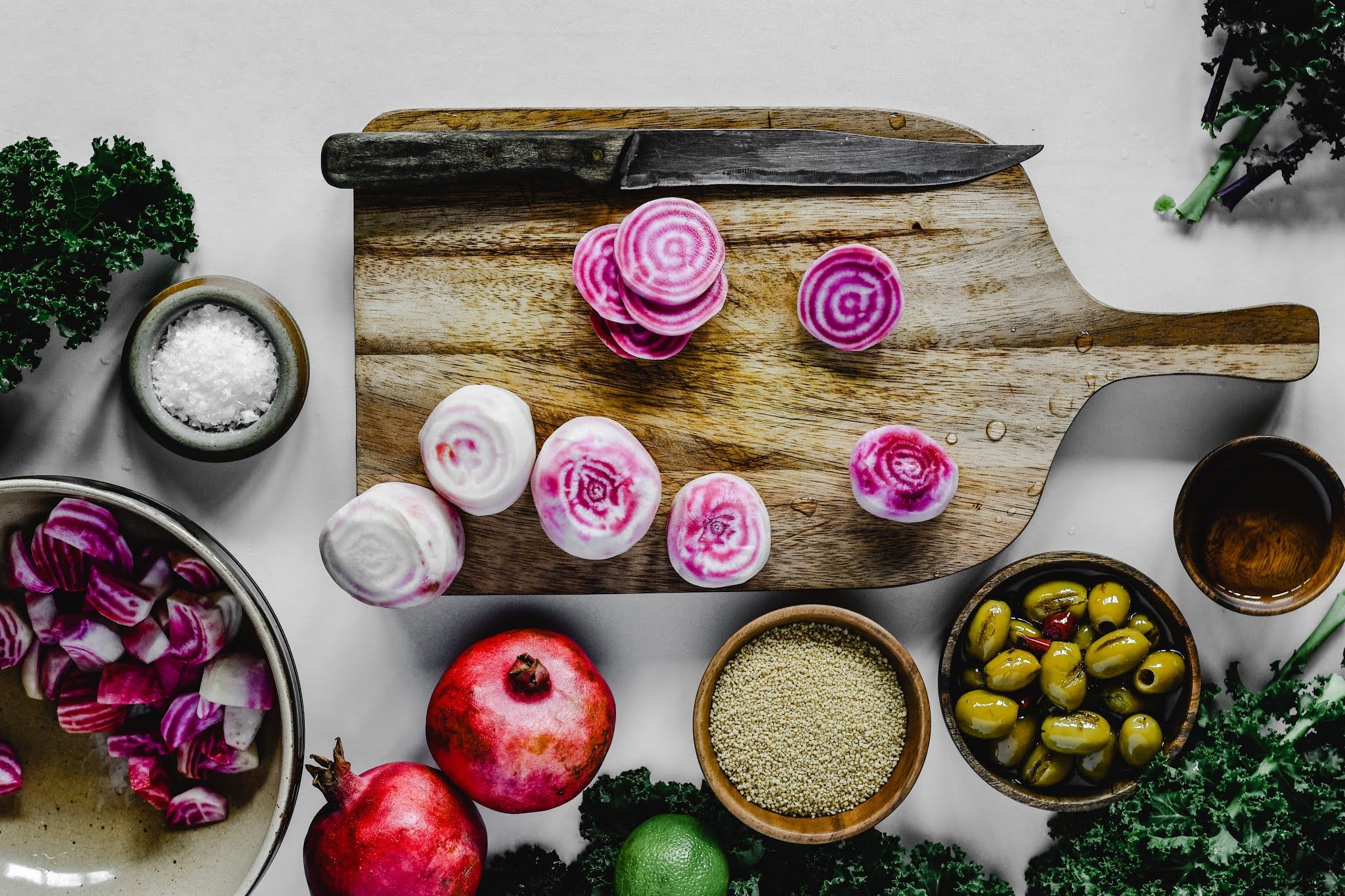 Veggies and chopping board