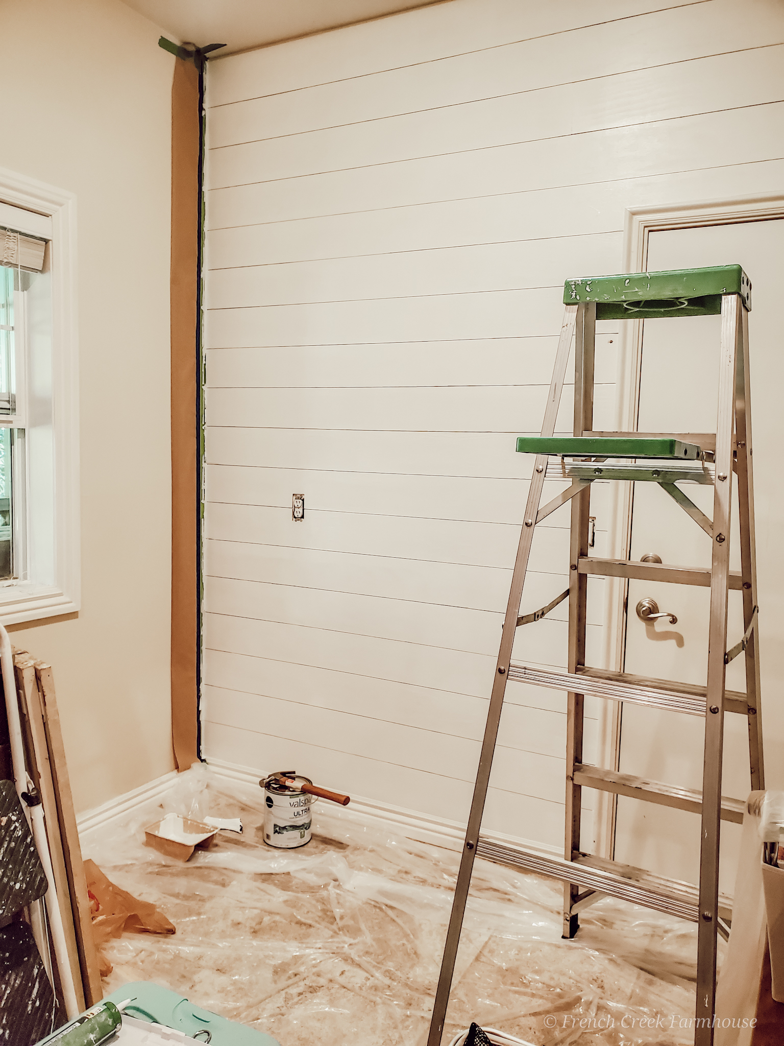 Painting a Shiplap Wall See the progress we made during Week 3 of our laundry room renovation