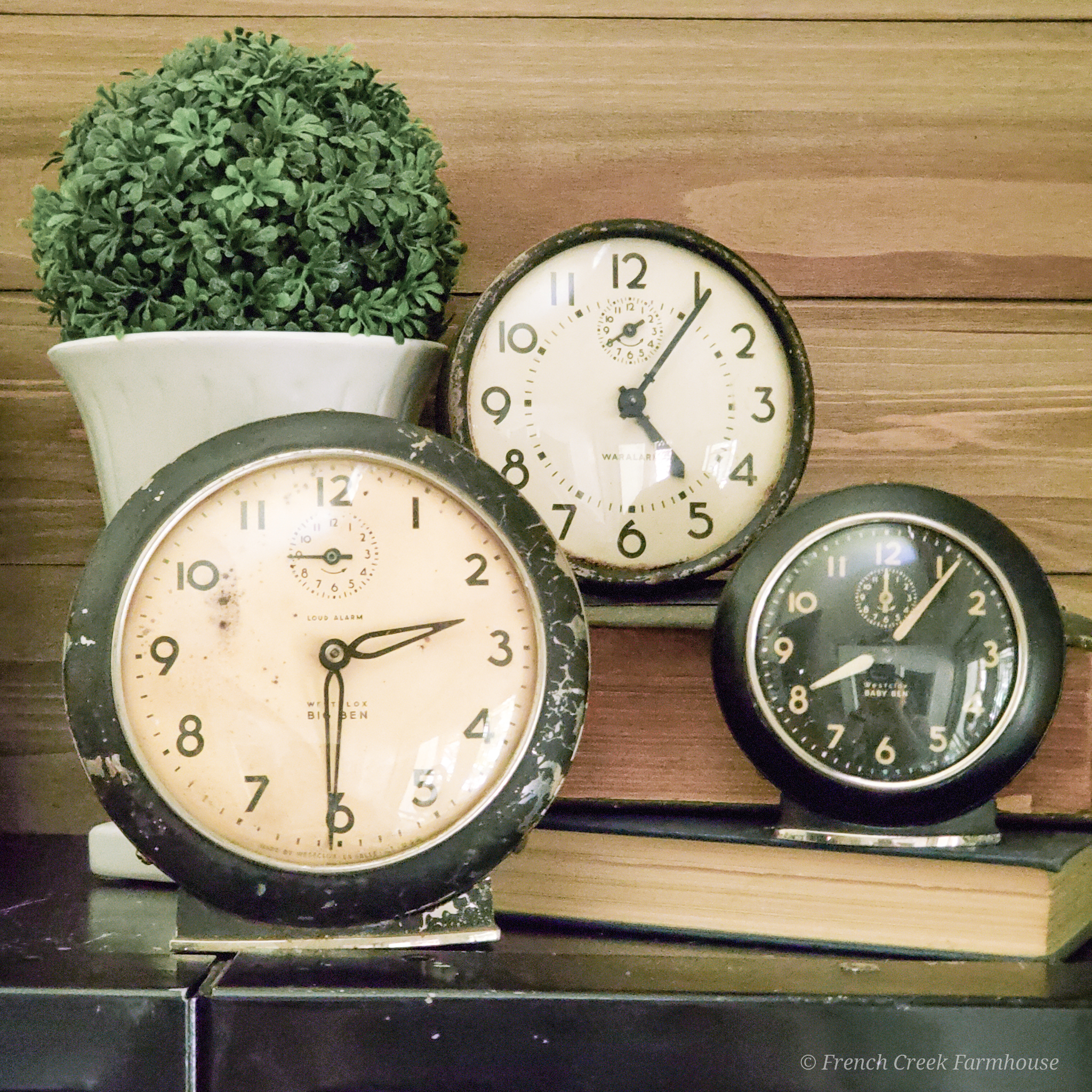 Vintage Westclox alarm clocks