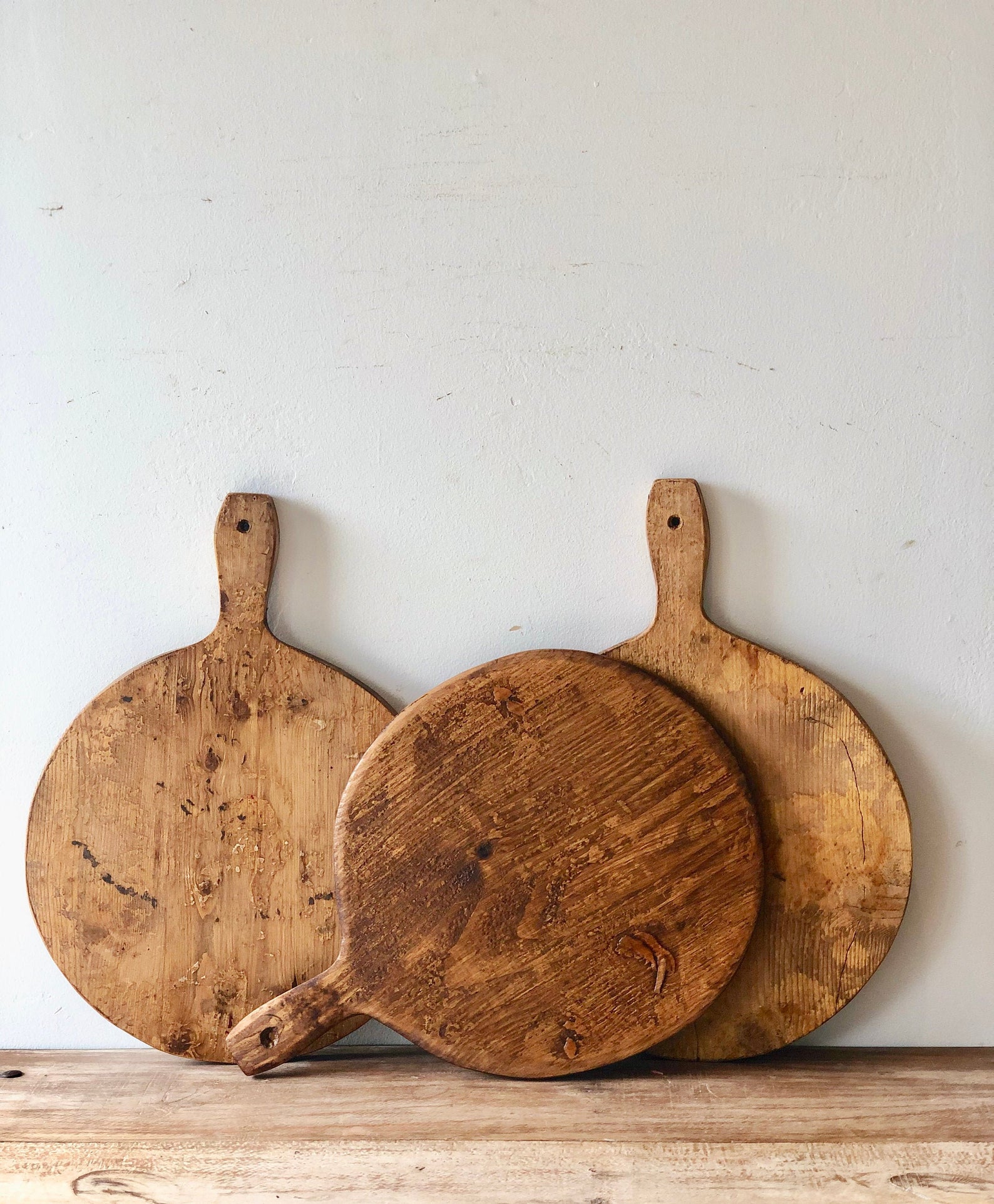 Rustic European breadboards add wonderful texture