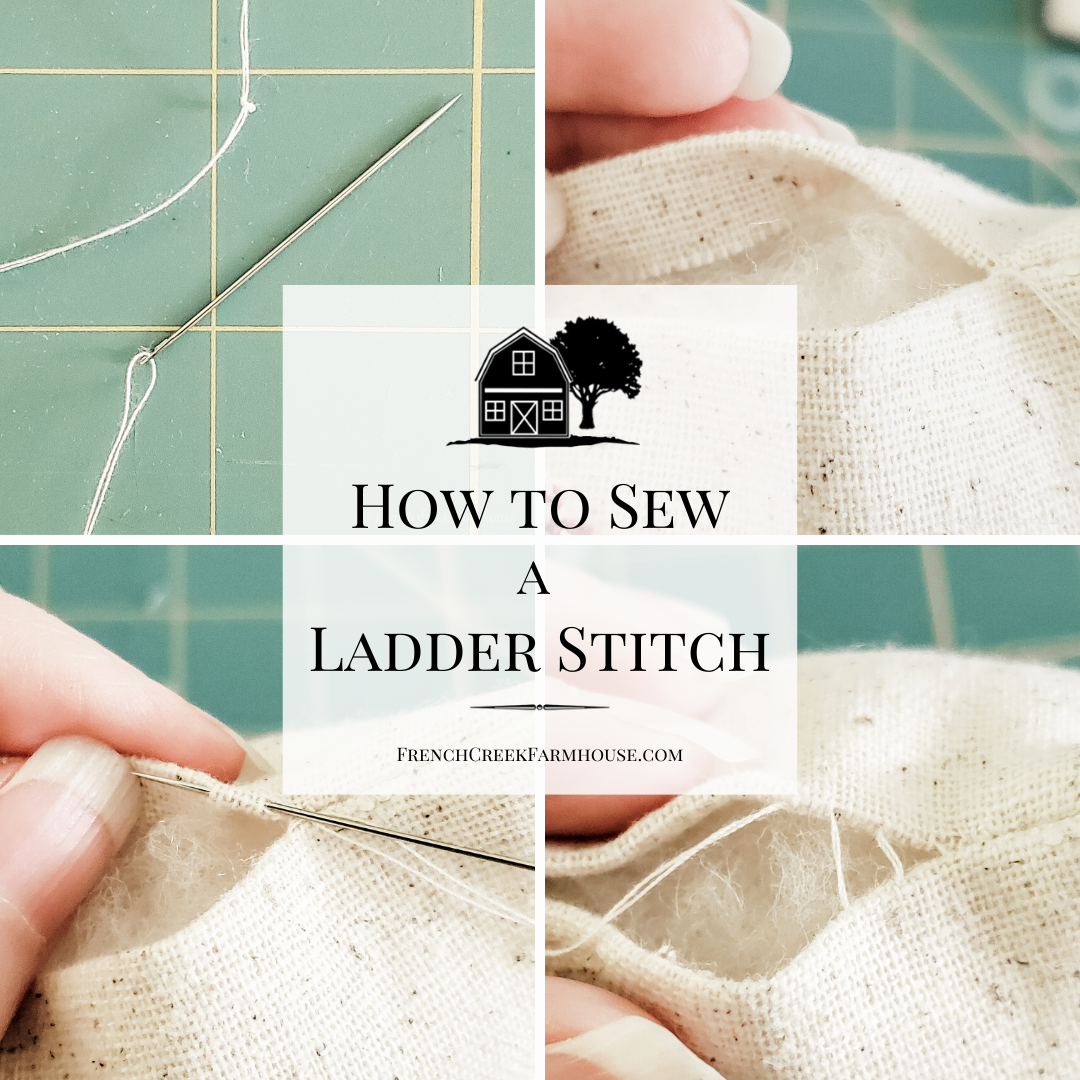 The ladder stitch is a simple hand-sewing technique to close up a seam invisibly