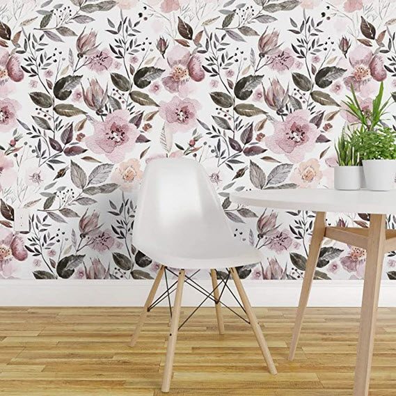 Bold floral patterns evoke a vintage vibe