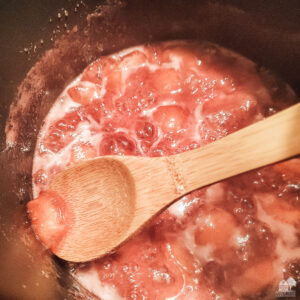 Making plum preserves