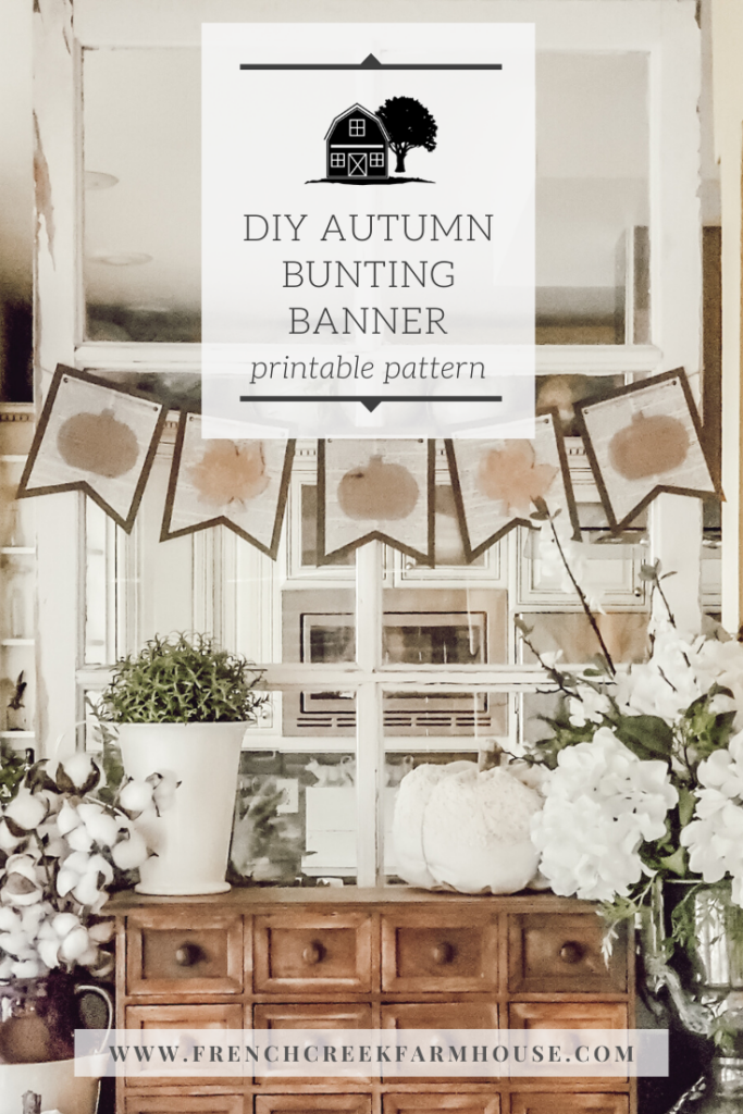 Make a DIY autumn bunting banner with this printable pattern and step-by-step tutorial