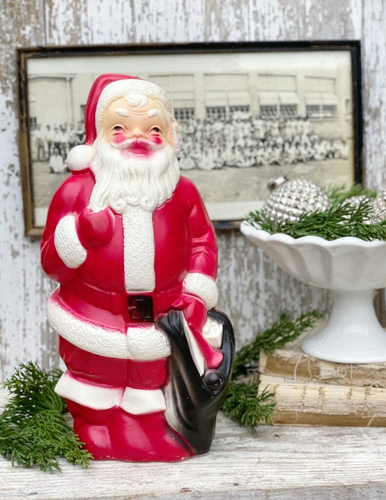 Vintage blow mold Santa Claus