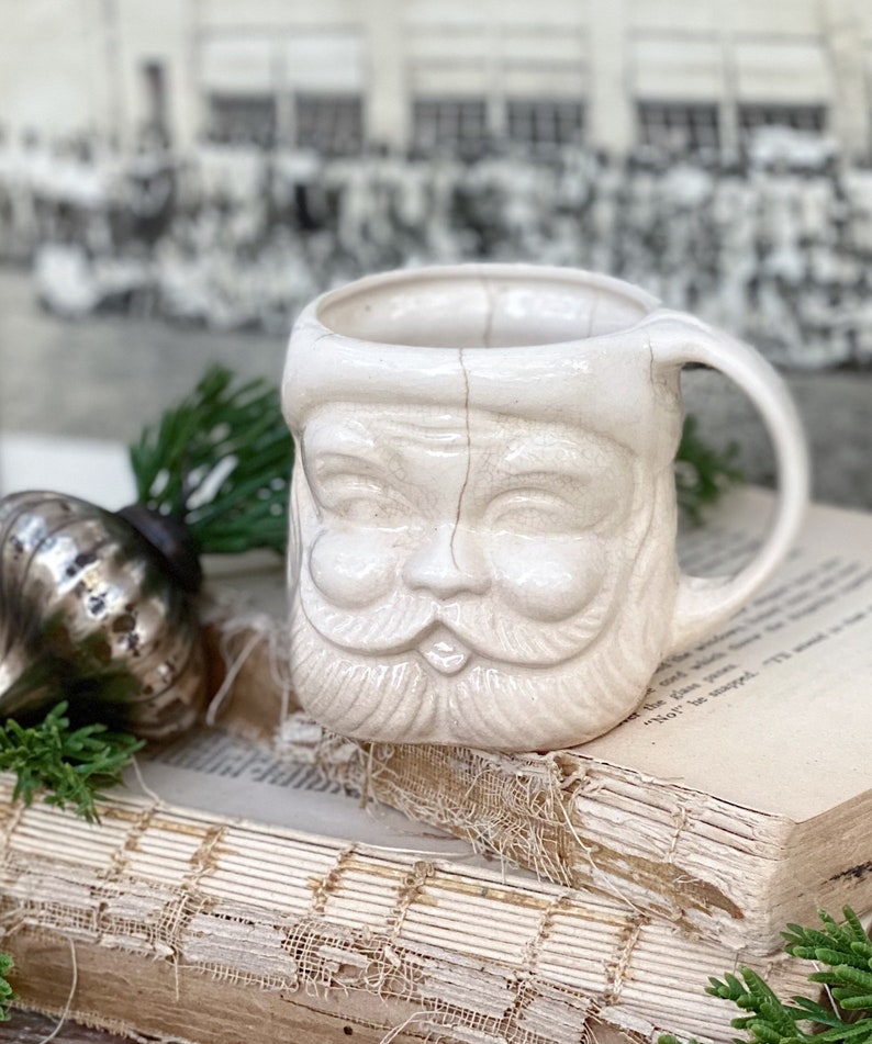 Vintage ironstone Santa mug