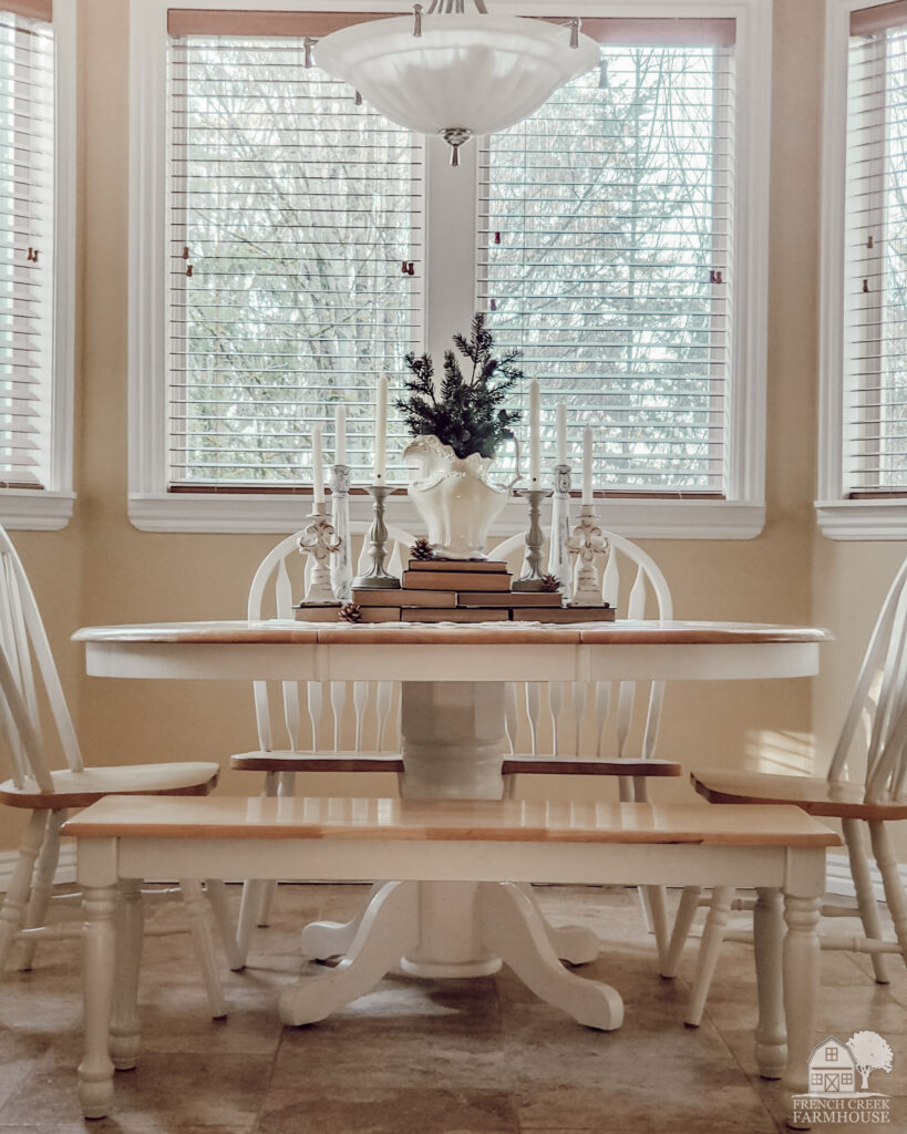 Winter farmhouse dining table