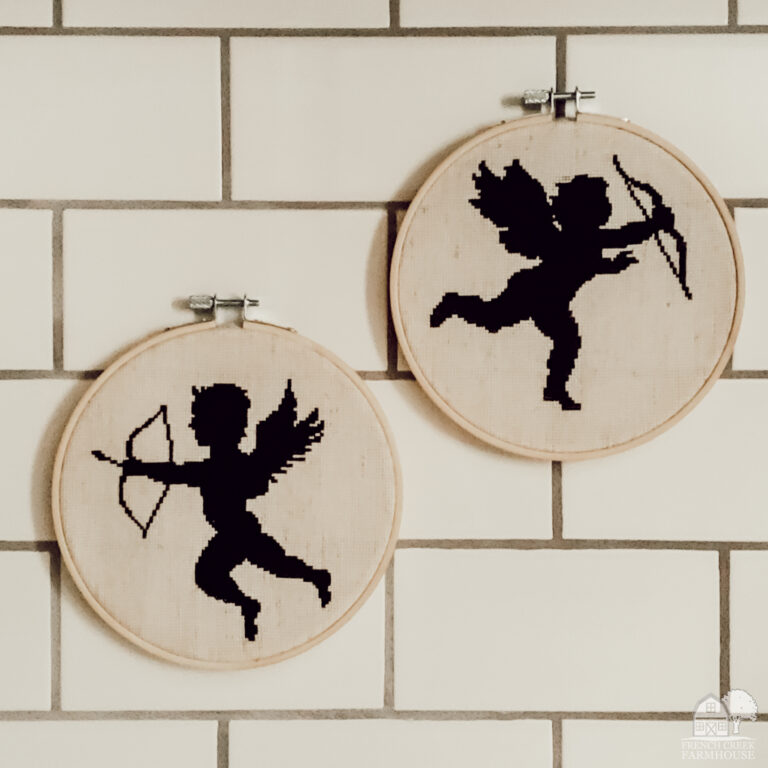 Vintage-Inspired Cross-Stitch Cupids