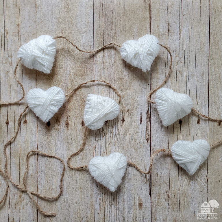 Yarn Wrapped Hearts Garland