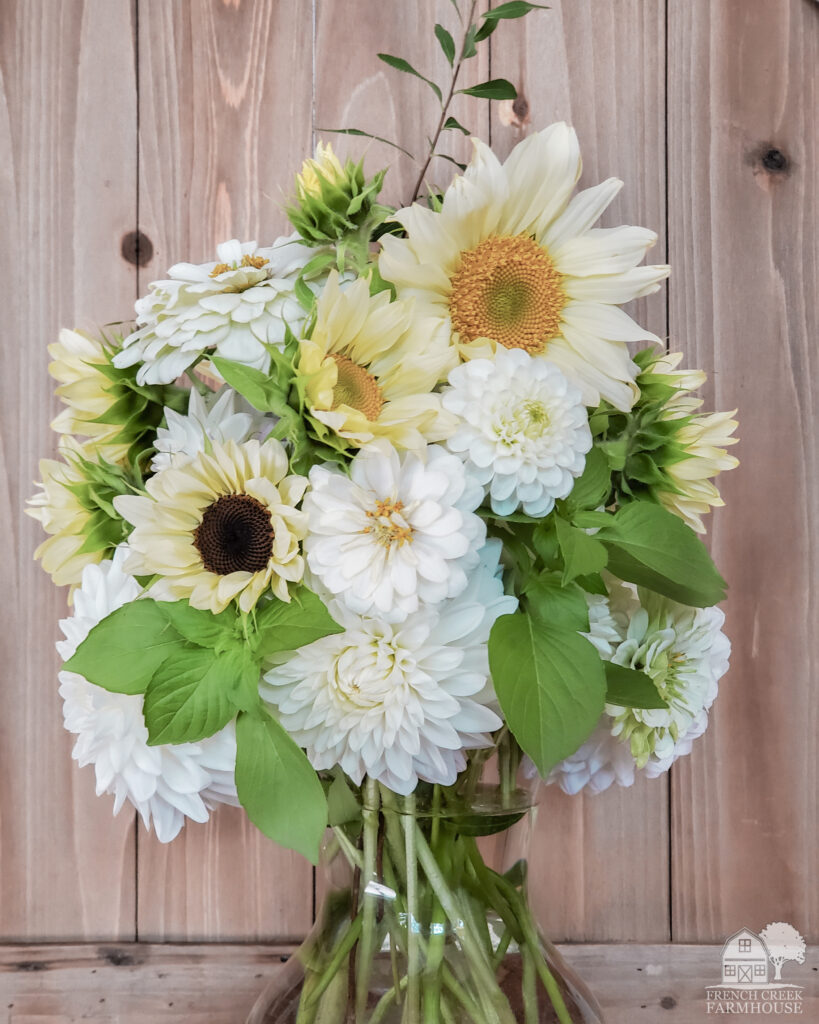 Sunflowers are one of our favorite summer blooms to use in bouquets.