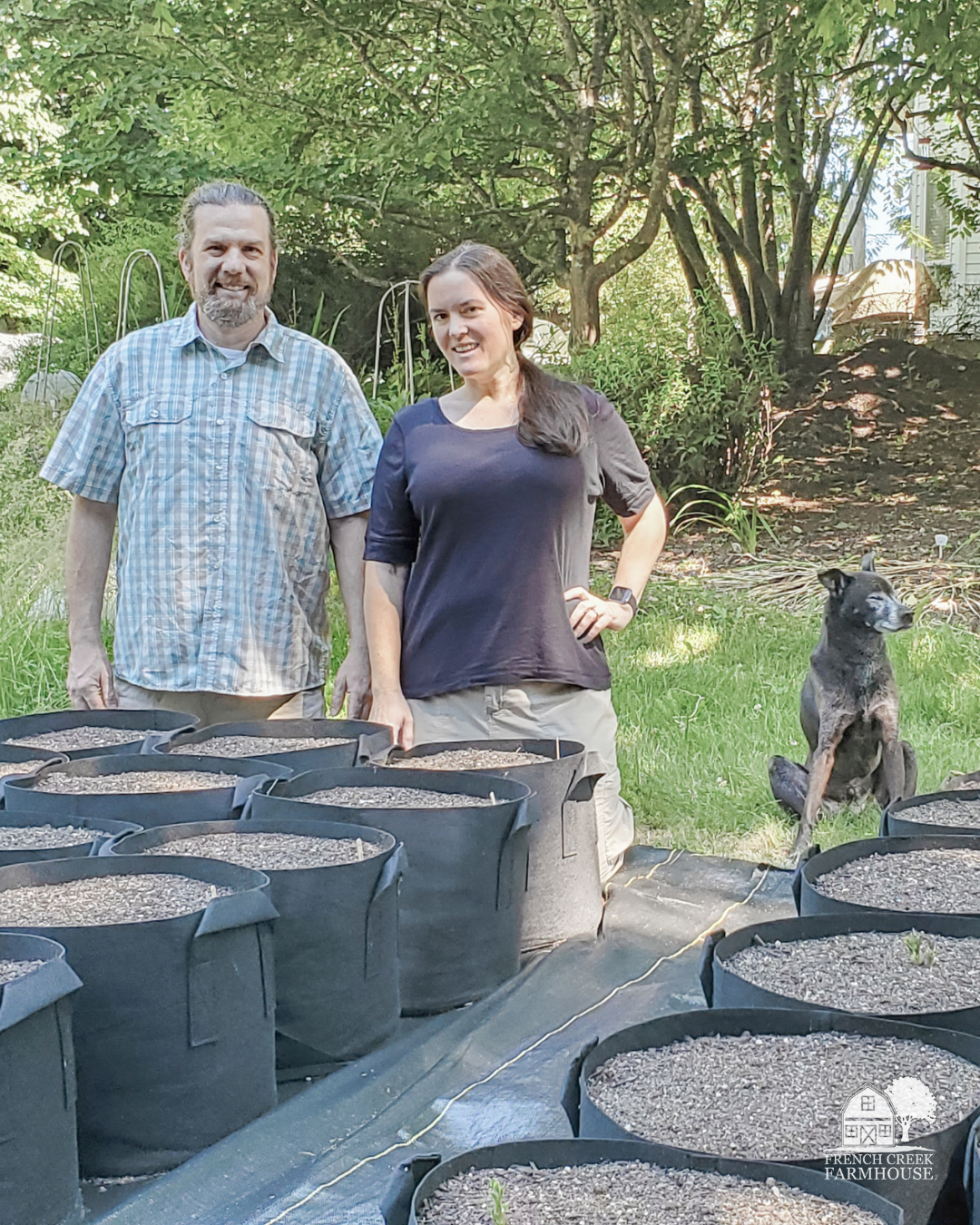 Experimenting with grow bags on our flower farm