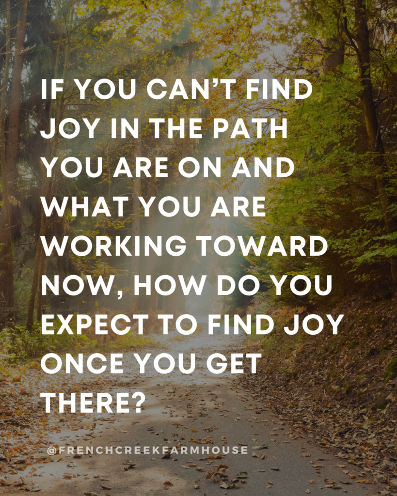 Quotes About Joy - If you can’t find joy in the path you are on and what you are working toward now, how do you expect to find joy once you get there?