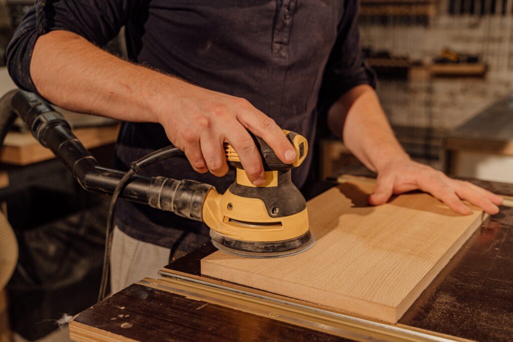 Learning how to use a random orbital sander takes time, but it can save you time later when refinishing furniture.