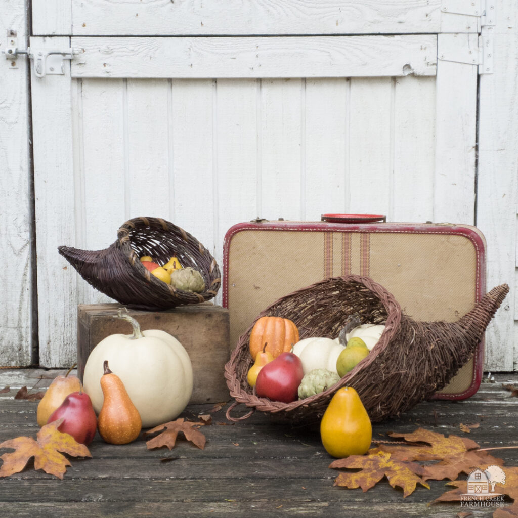 Cornucopias embody the essence of autumn and effortlessly infuse warmth and vintage charm into your fall decor.