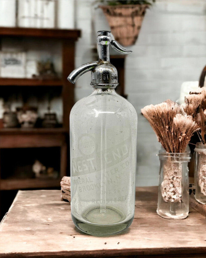 Vintage seltzer bottles are a unique addition to your fall decor and remind us of the season of entertaining!
