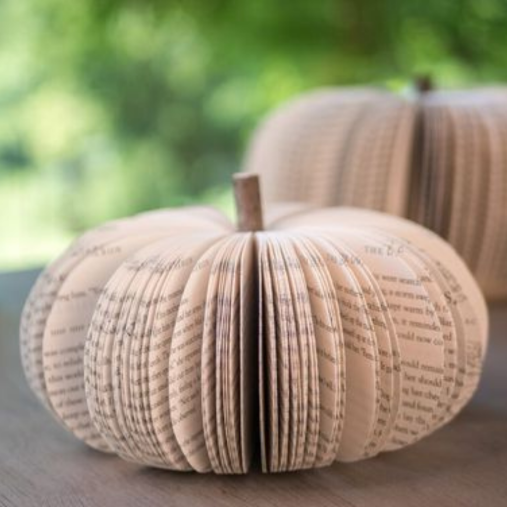 Pumpkins made from old books