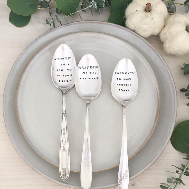 Customized Vintage Serving Spoons